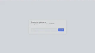 code-serverでパスワードを要求される図