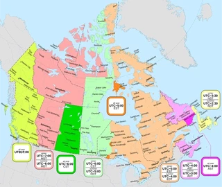 カナダのタイムゾーン